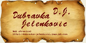 Dubravka Jelenković vizit kartica